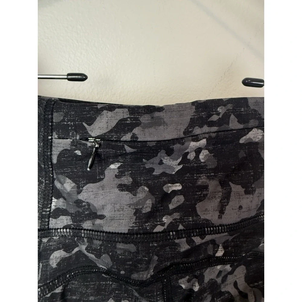 SWEATY BETTY The Power LEGGING 7/8 Length Black Gray Camo Women's Sz‎ XXS
